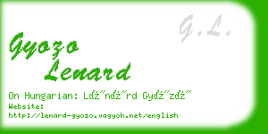 gyozo lenard business card